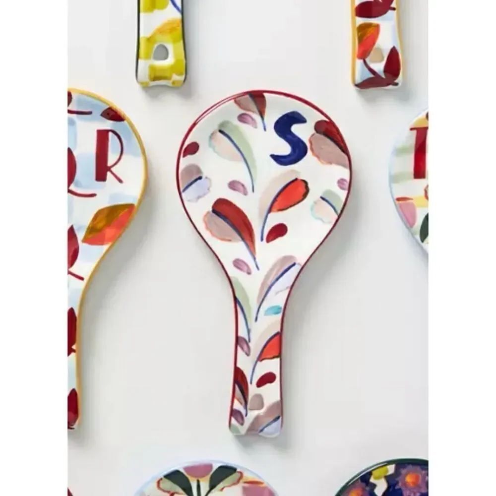Anthropologie Tivoli Monogram Spoon Rest “ S” / New No Box